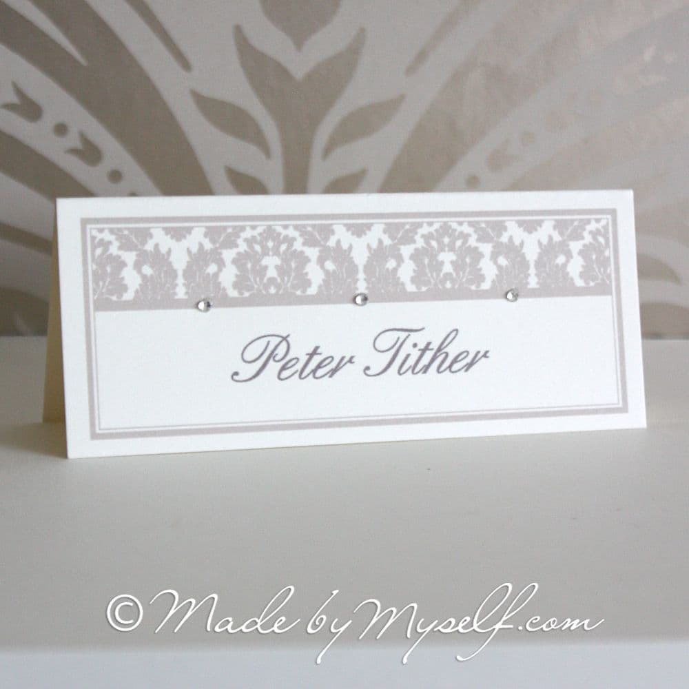 Damask Place Card