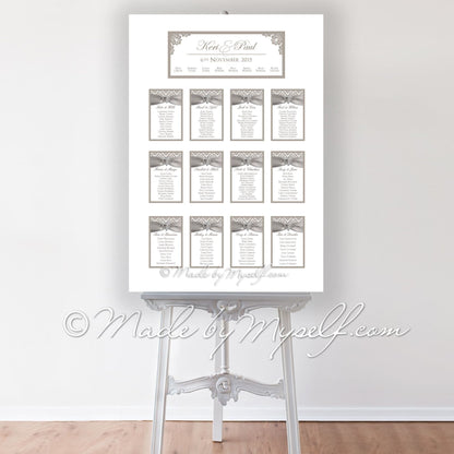 Damask Seating/Table Plan