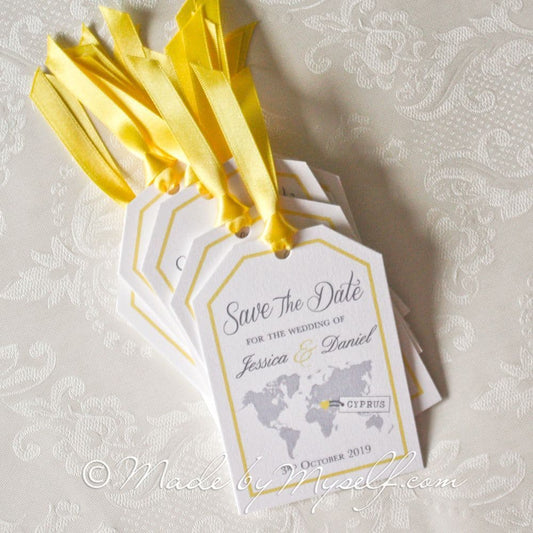 Travel Save the Date Tag