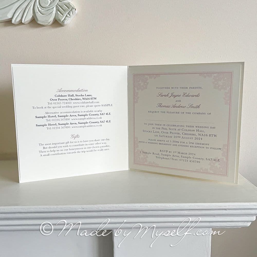 Dior Venue Wedding Invitation