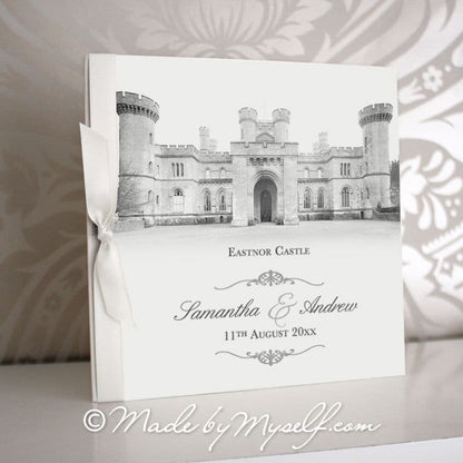 Eastnor Castle, Herefordshire Pocketfold Wedding Invitation - Includes RSVP & Guest Information