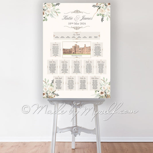 Fleur Peckforton Castle Seating/Table Plan