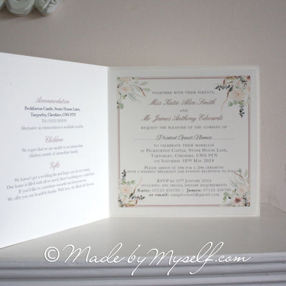 Peckforton Castle Wedding Invitation