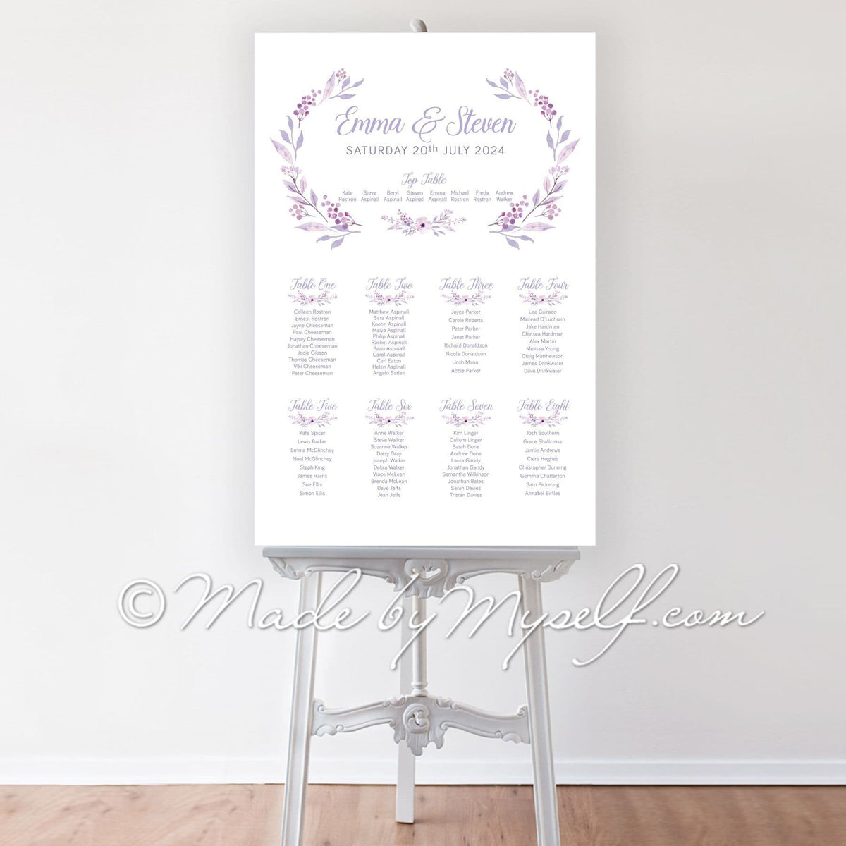 Florence Seating/Table Plan
