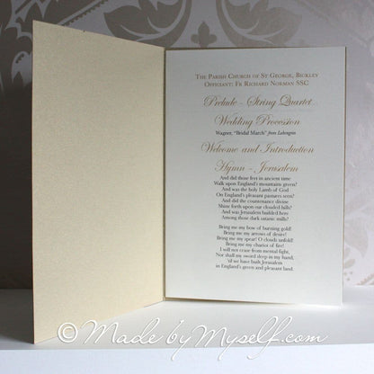Floral Glitz Order of Service