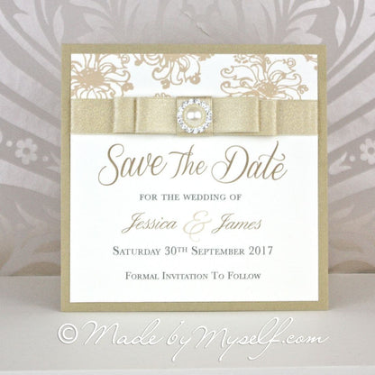 Floral Glitz Save The Date