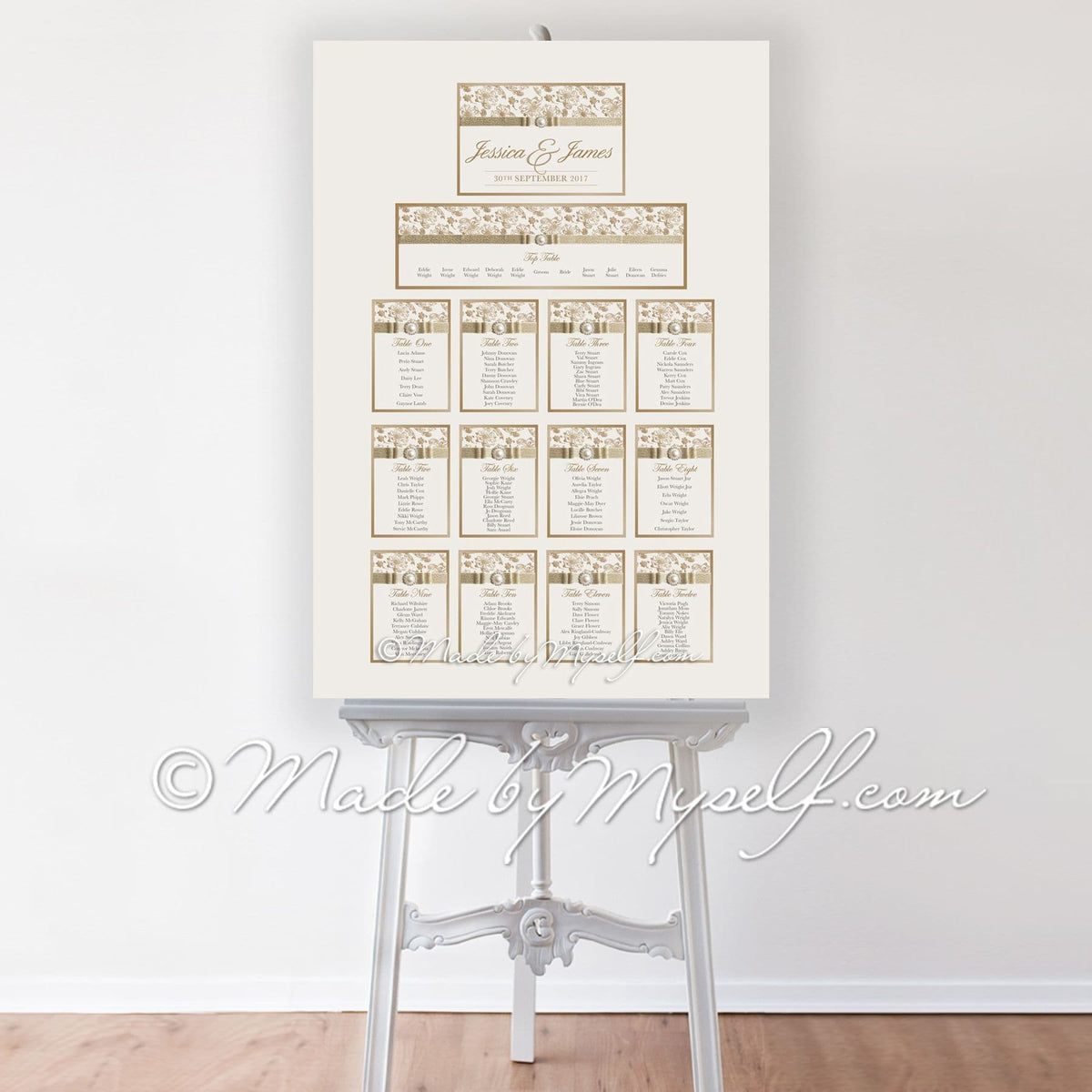 Floral Glitz Seating/Table Plan