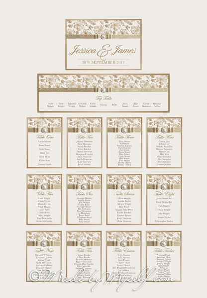 Floral Glitz Seating/Table Plan