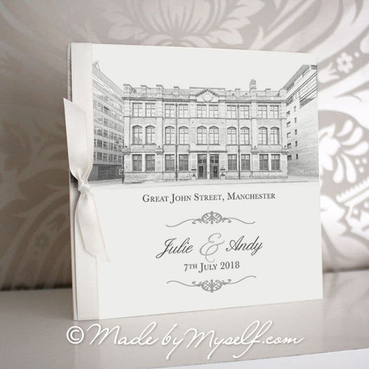 Great John Street Hotel, Manchester Pocketfold Wedding Invitation - Includes RSVP & Guest Information