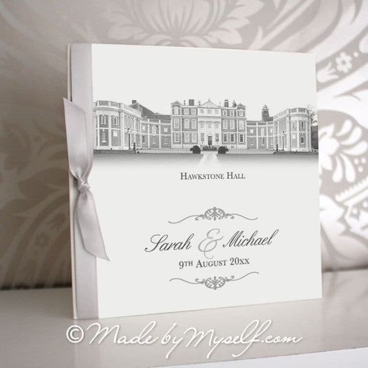 Hawkstone Hall, Shropshire Pocketfold Wedding Invitation - Includes RSVP & Guest Information