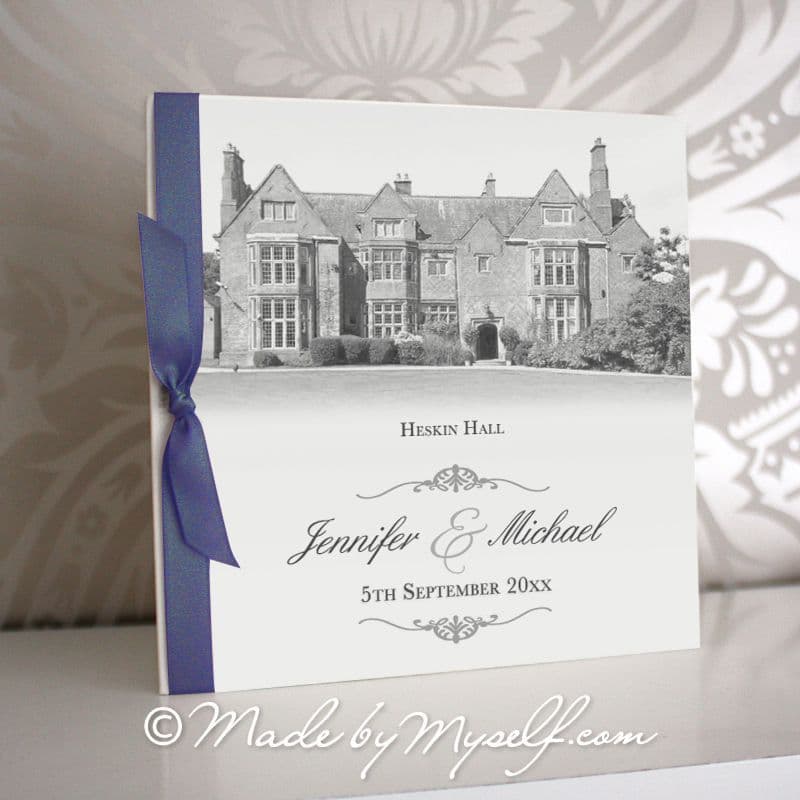 Heskin Hall, Lancashire Pocketfold Wedding Invitation - Includes RSVP & Guest Information
