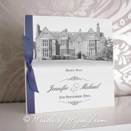 Heskin Hall, Lancashire Pocketfold Wedding Invitation - Includes RSVP & Guest Information