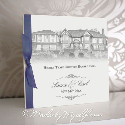 Higher Trapp Hotel, Lancashire Pocketfold Wedding Invitation - Includes RSVP & Guest Information