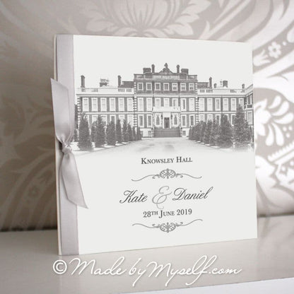 Knowsley Hall, Prescot Pocketfold Wedding Invitation - Includes RSVP & Guest Information
