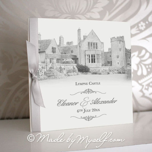 Lympne Castle, Kent Pocketfold Wedding Invitation - Includes RSVP & Guest Information