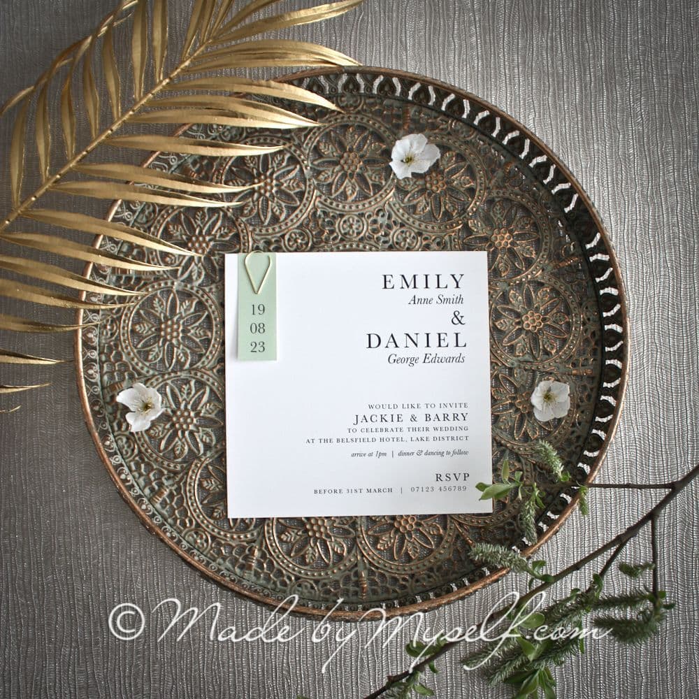 Eloise Flat Card Wedding Invitation