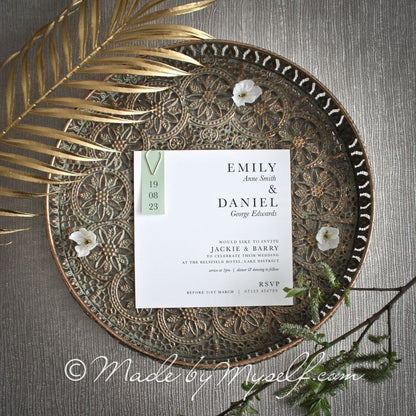 Eloise Flat Card Wedding Invitation