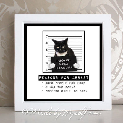 Framed Naughty Pet Mug Shot