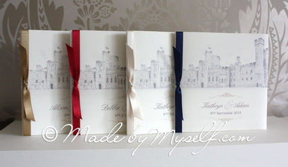 Bespoke Venue Pocketfold Wedding Invitation - Includes RSVP & Guest Information