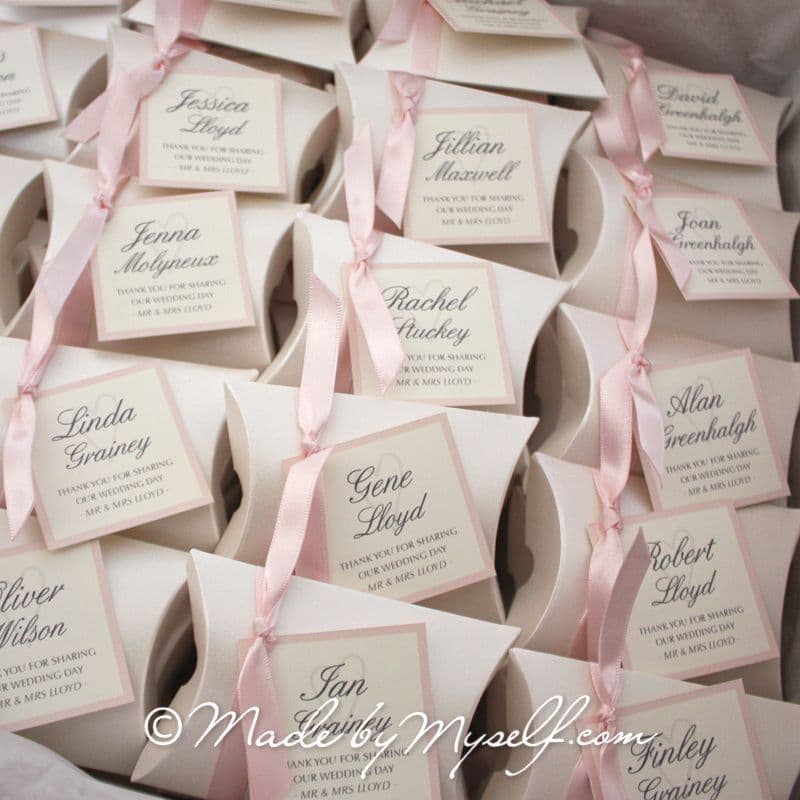 Pillow Box Favour With Ribbon - Supplied Empty Ready For You To Fill