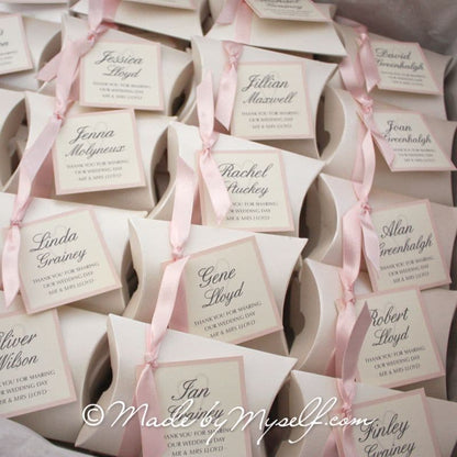 Pillow Box Favour With Ribbon - Supplied Empty Ready For You To Fill