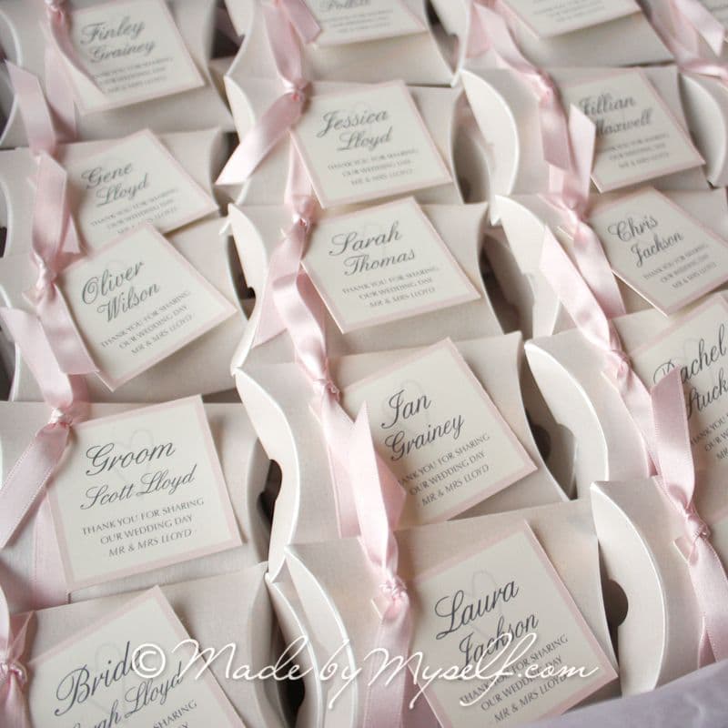 Pillow Box Favour With Ribbon - Supplied Empty Ready For You To Fill