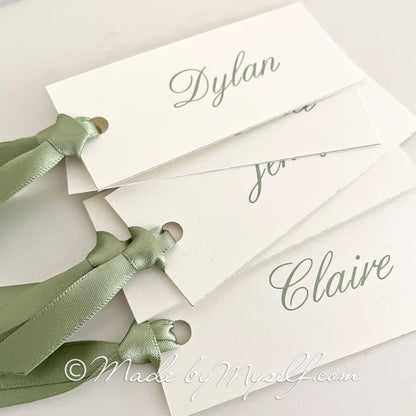 Place Card Tag with Ribbon