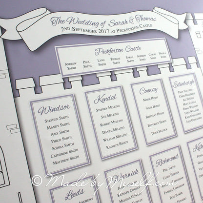 Printed Castle Seating/Table Plan