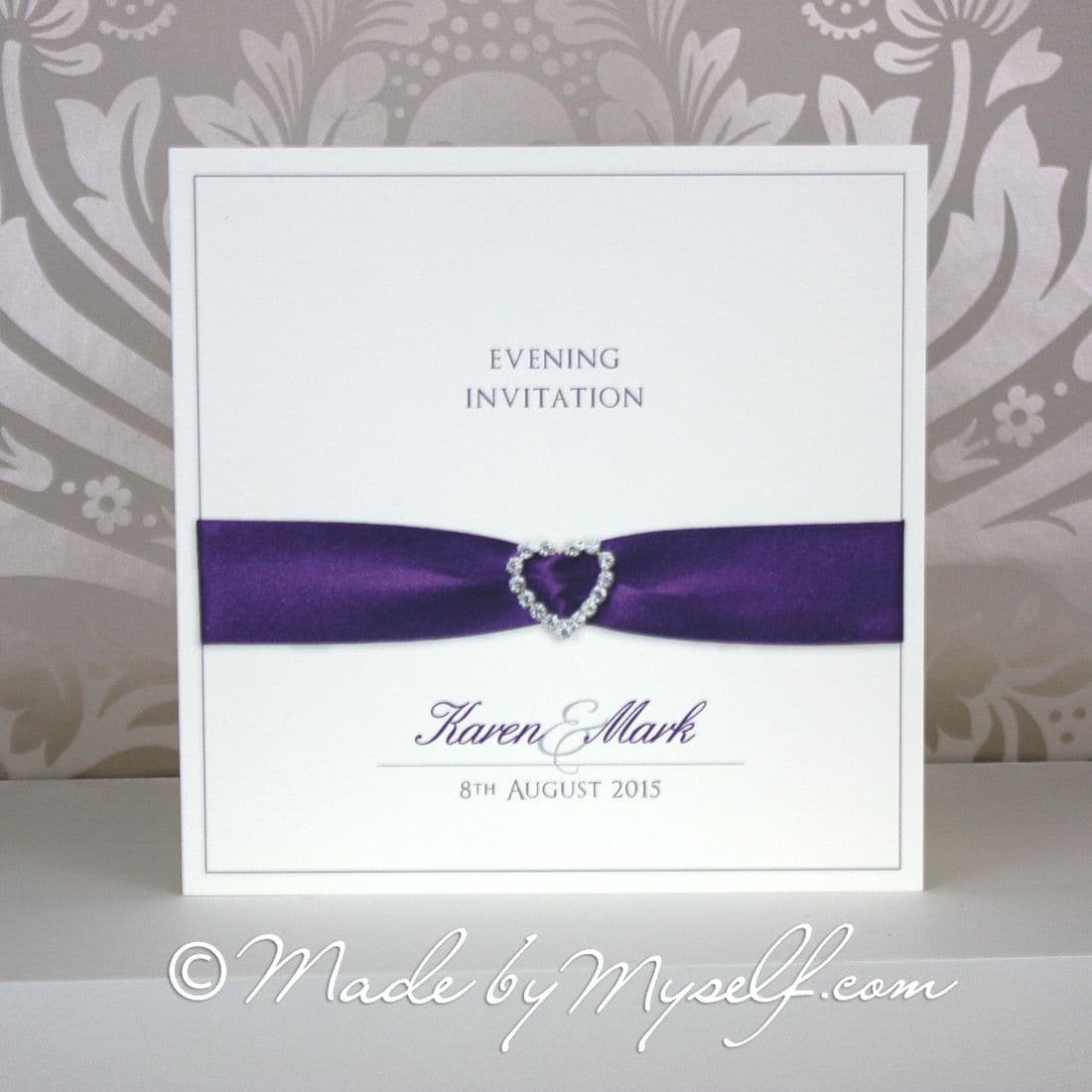Amore Card Style Wedding Invitation (Printed)