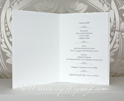 Amore Menu Printed