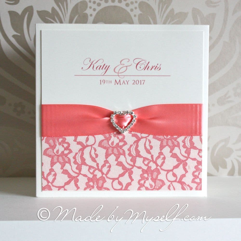 Freya Pocketfold Wedding Invitation - Includes RSVP & Guest Information