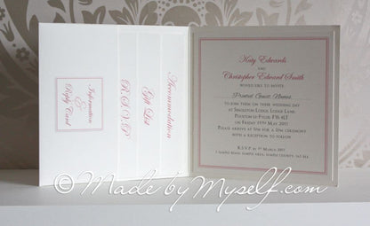 Freya Pocketfold Wedding Invitation - Includes RSVP & Guest Information