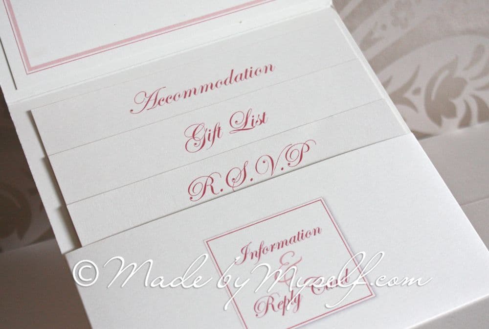 Freya Pocketfold Wedding Invitation - Includes RSVP & Guest Information