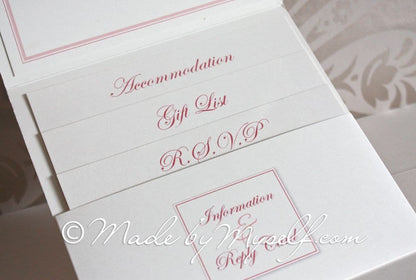 Freya Pocketfold Wedding Invitation - Includes RSVP & Guest Information