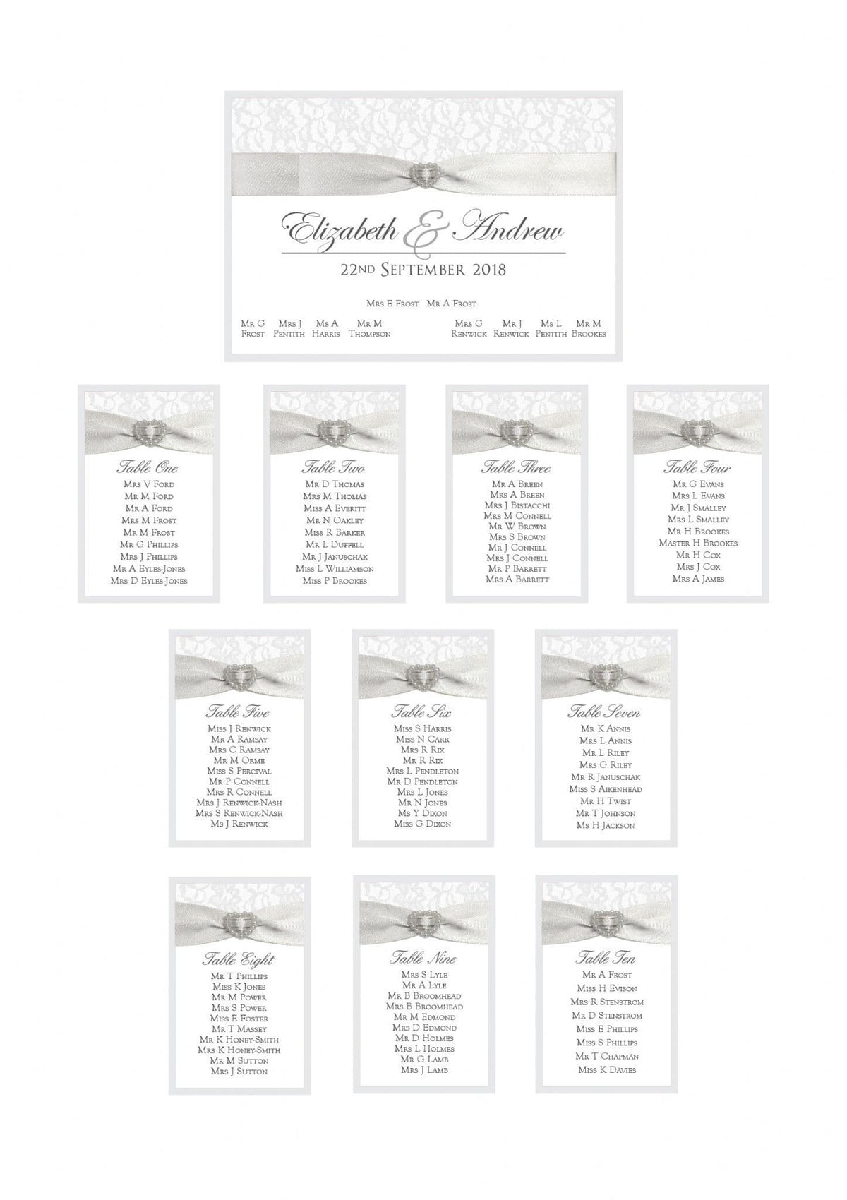 Freya Seating/Table Plan