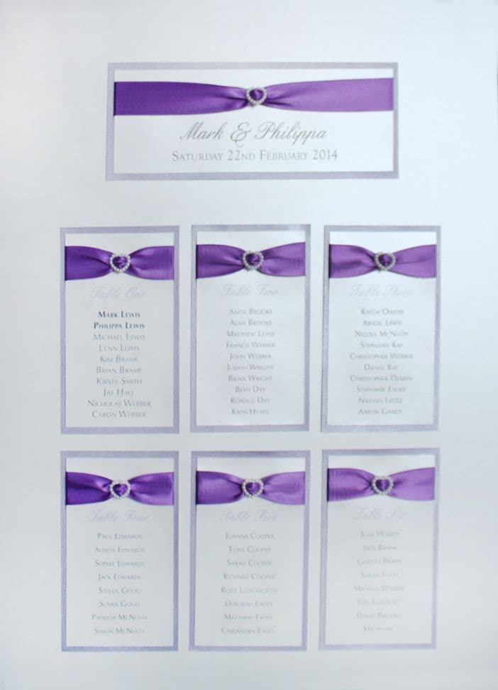 Amore Seating/Table Plan