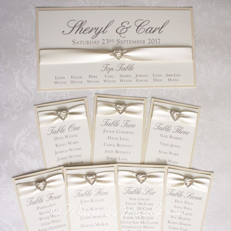 Amore Table Cards