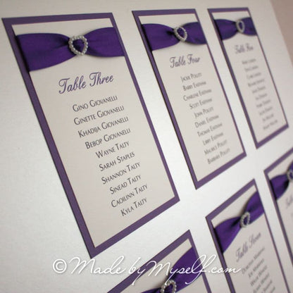Amore Seating/Table Plan with 3D Bride & Groom Names