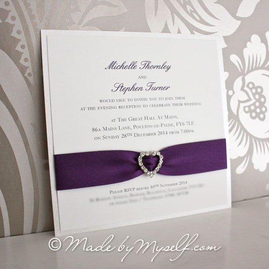 Amore Flat Card Wedding Invitation