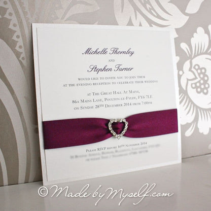 Amore Flat Card Wedding Invitation