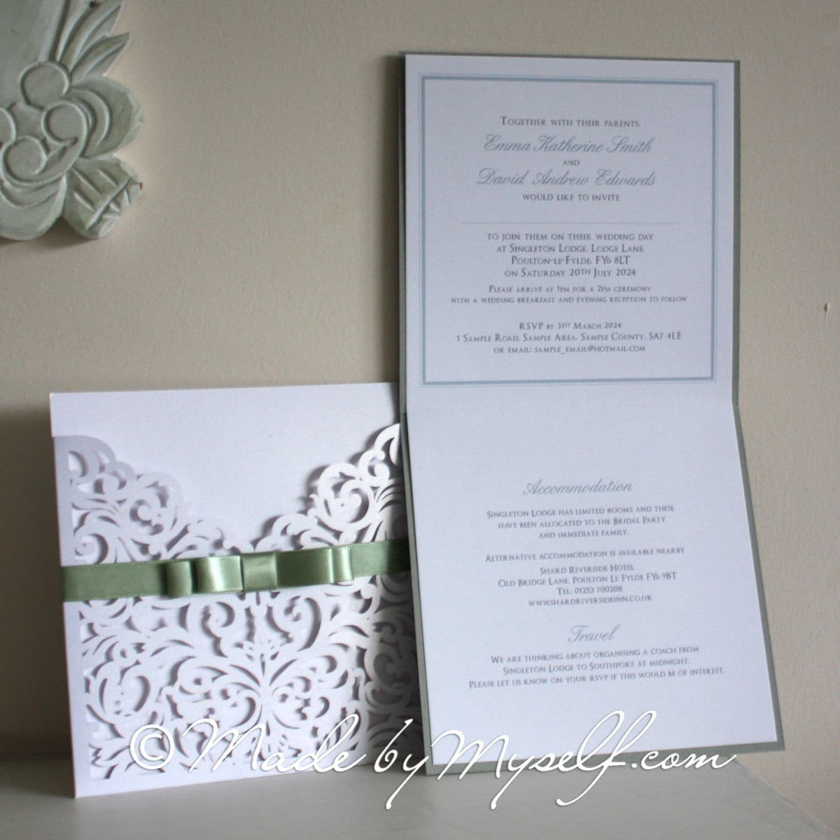 Sophia Lasercut Wedding Invitation
