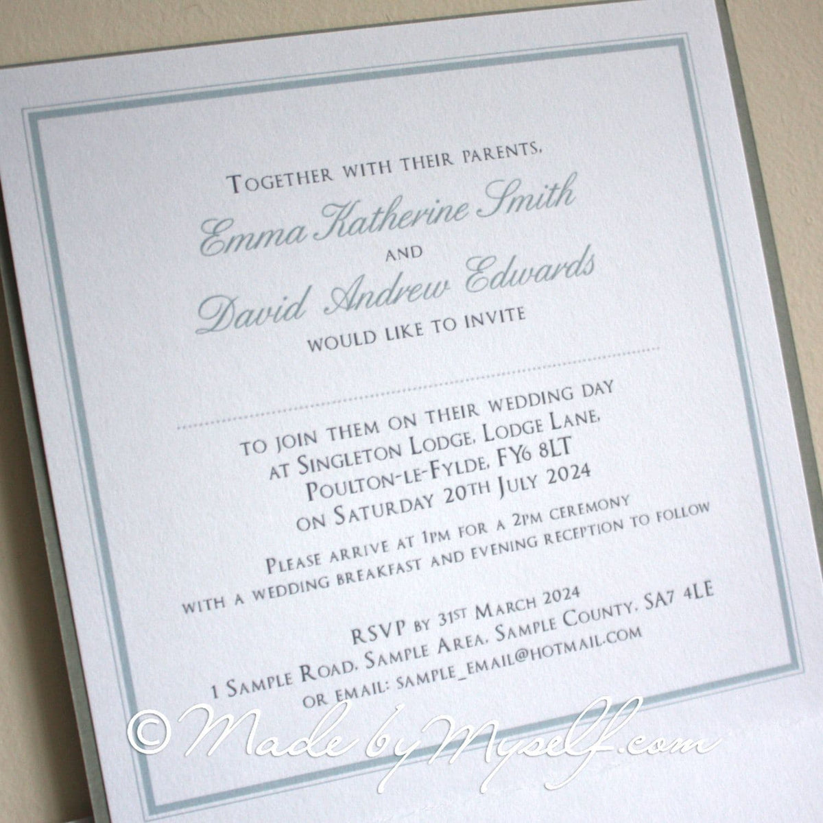 Sophia Lasercut Wedding Invitation
