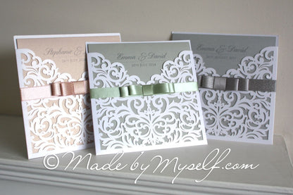 Sophia Lasercut Wedding Invitation