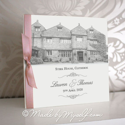 Stirk House, Clitheroe Pocketfold Wedding Invitation - Includes RSVP & Guest Information