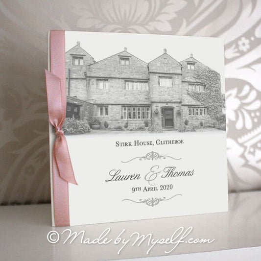 Stirk House, Clitheroe Pocketfold Wedding Invitation - Includes RSVP & Guest Information
