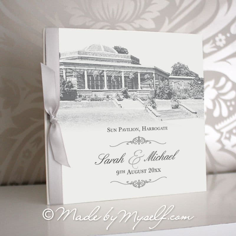 Harrogate Sun Pavilion Pocketfold Wedding Invitation - Includes RSVP & Guest Information