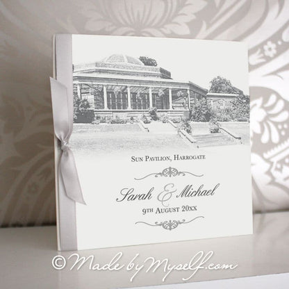 Harrogate Sun Pavilion Pocketfold Wedding Invitation - Includes RSVP & Guest Information