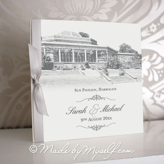 Harrogate Sun Pavilion Pocketfold Wedding Invitation - Includes RSVP & Guest Information