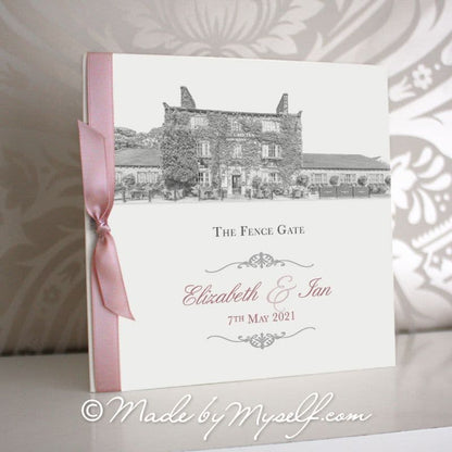 The Fence Gate, Burnley Pocketfold Wedding Invitation - Includes RSVP & Guest Information