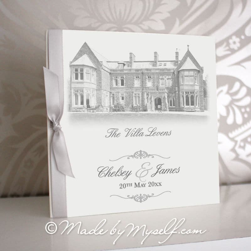 The Villa Levens, Cumbria Pocketfold Wedding Invitation - Includes RSVP & Guest Information